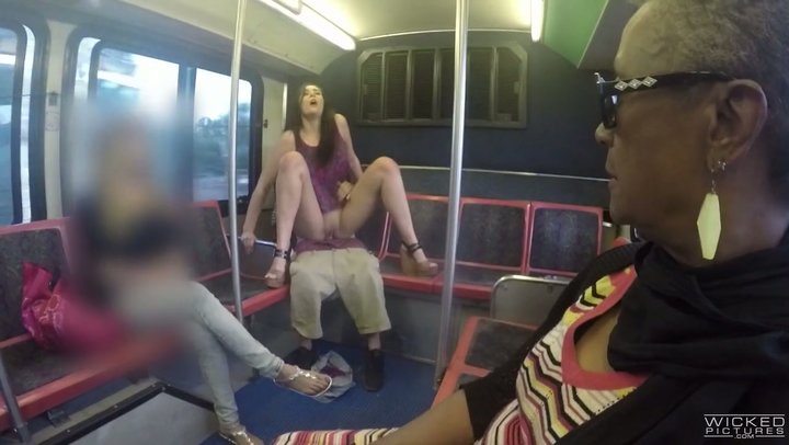 bus public Fucked on