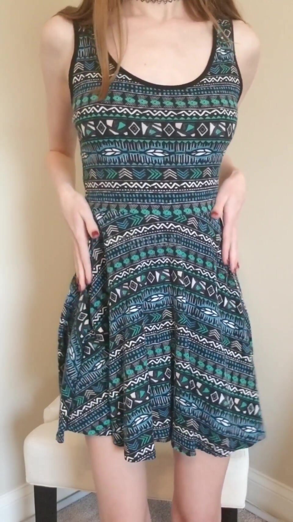 No panties needed under my cute dress, so you can have easy access