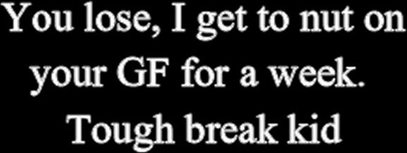 Be careful what you bet