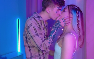 Cute Passionate Skinny Teen Lovers Enjoy A Hot Euphoric Afterparty Fuck