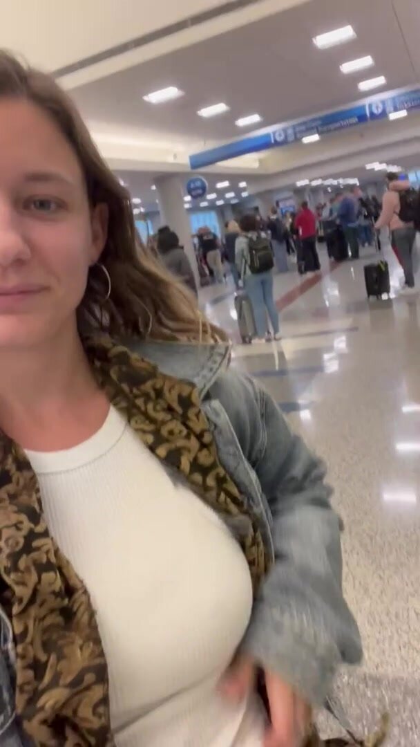 Tits out before catching my flight