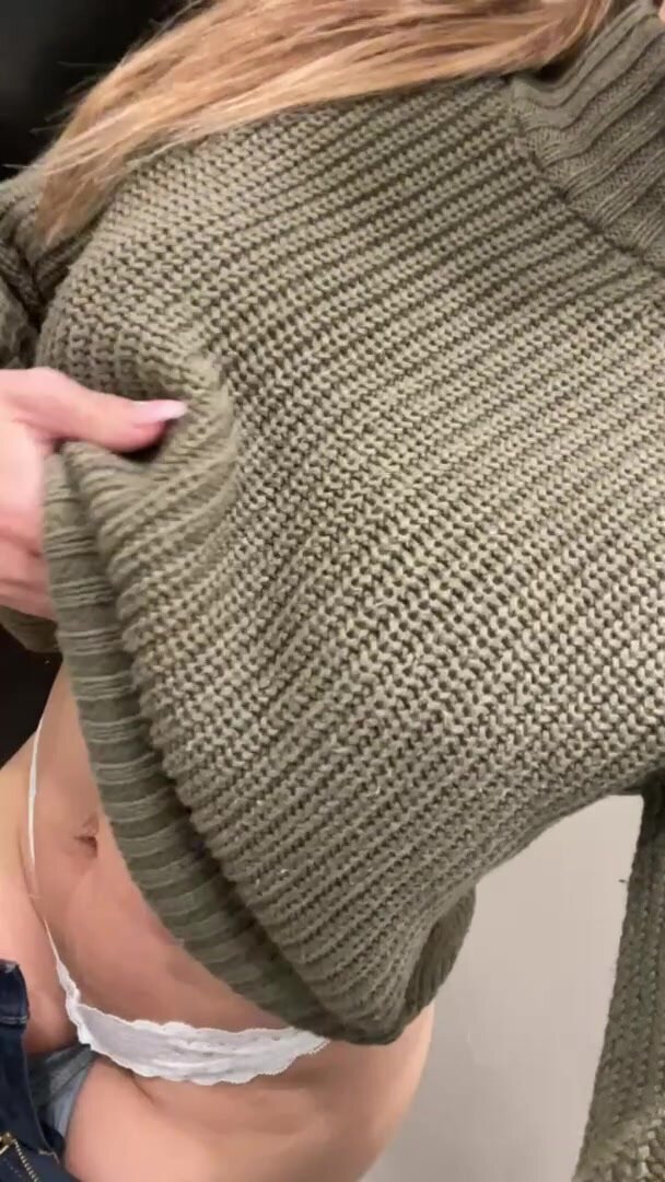 This thick sweater can’t even keep my nipples warm. Would you please help keep them warm in your mouth?