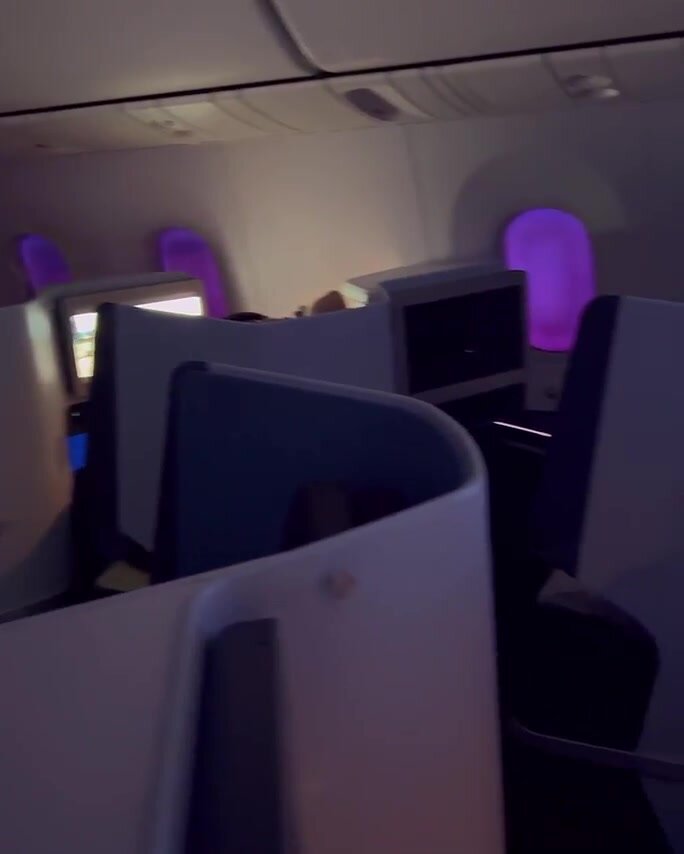 I hope to take at least three passengers to the bathroom on this nine-hour flight