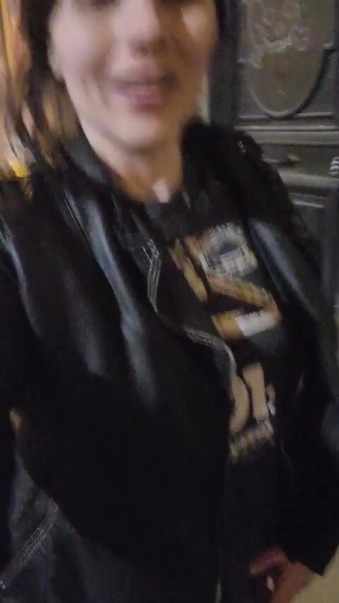 Enjoying the spring air on the walk home last night