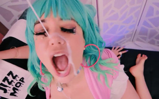 Cosplay bitch begging for spunk, massive cumshots and messy facial cumpilation