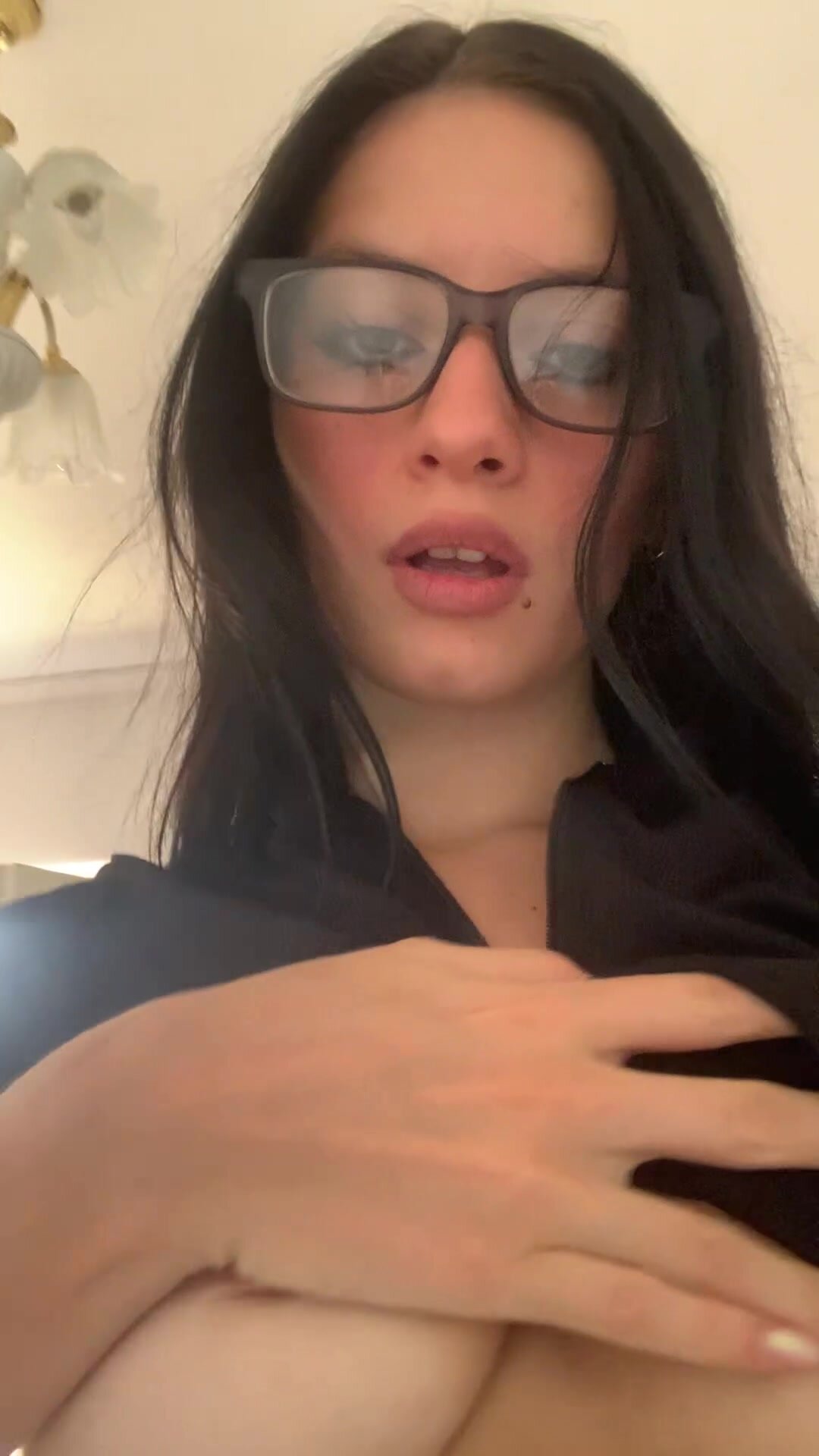 I'll take off my clothes but my glasses will stay..