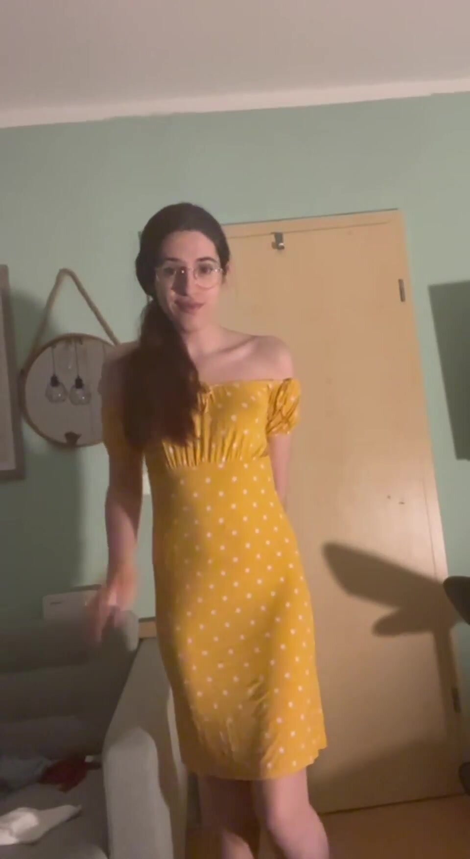 Could you tell how big my girldick was under my dress?