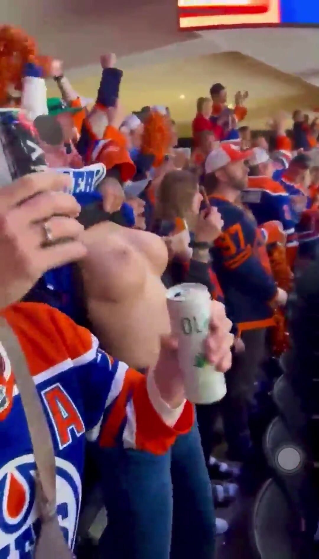 Mom at the hockey game