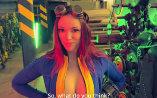 Busty vault dweller offers her pussy to a stranger