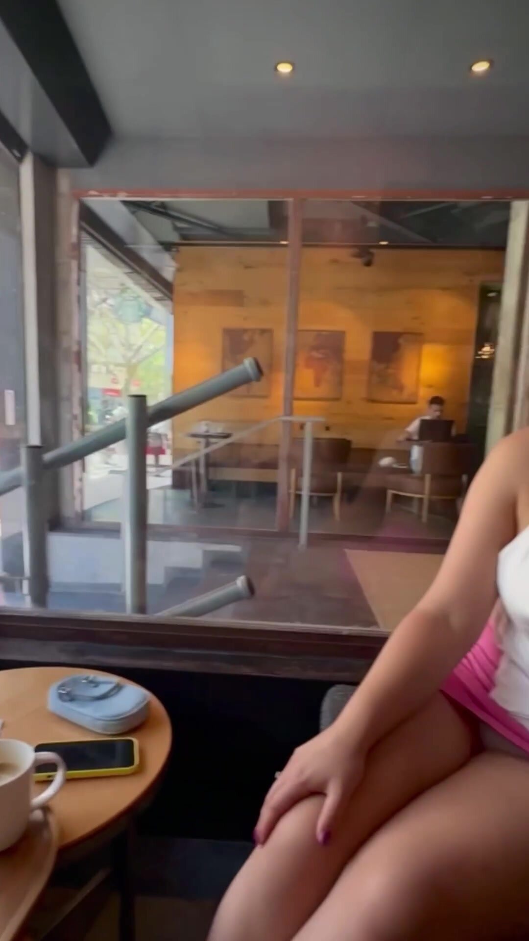 Enjoying my coffee & letting others enjoy the view.