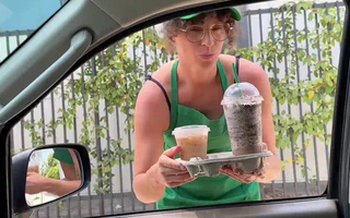 Curly Jewish barista comes home to lucky dude for awesome fuck