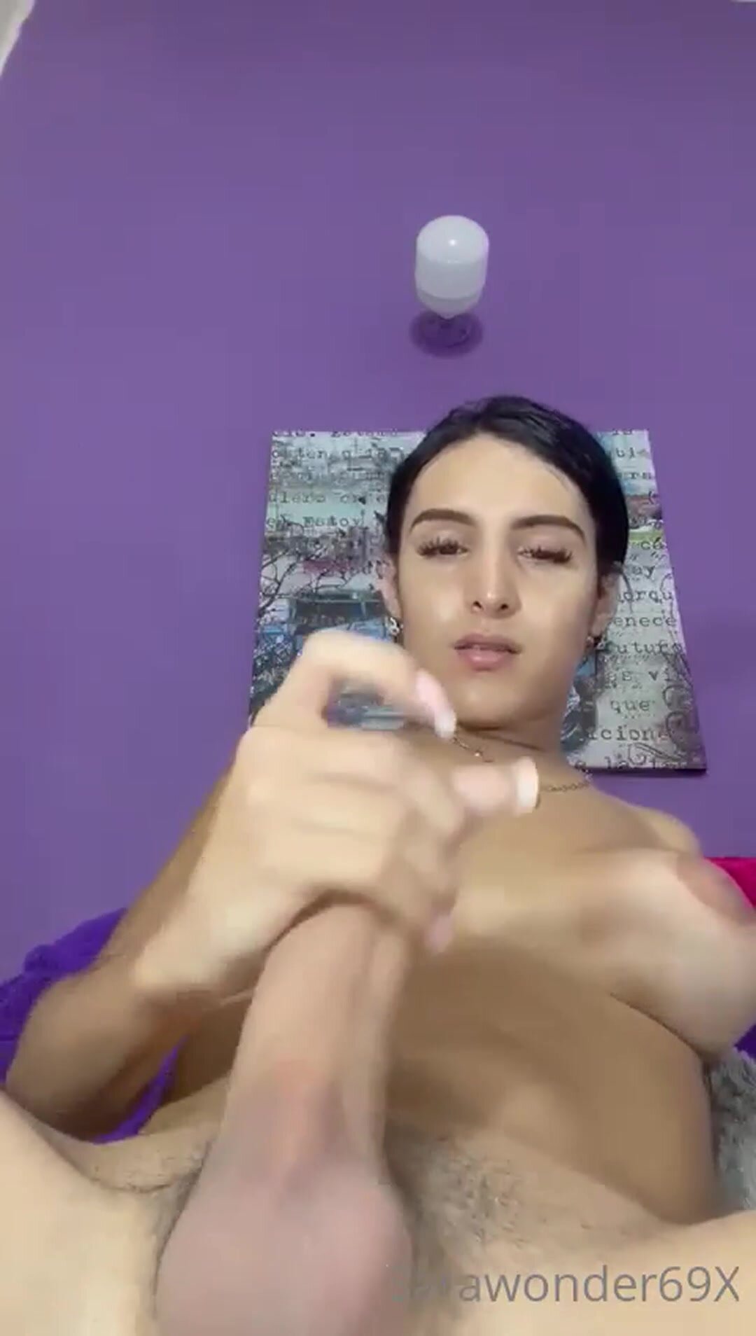 Thirsty for her own cum