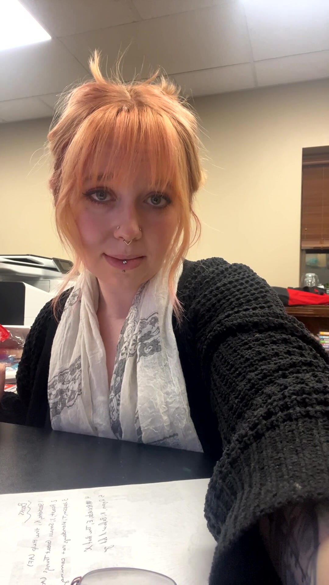 Flashing my pussy at work ;)