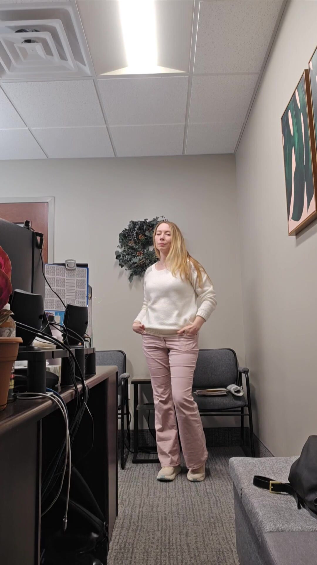 Pink Jeans and Crystal Sweater...