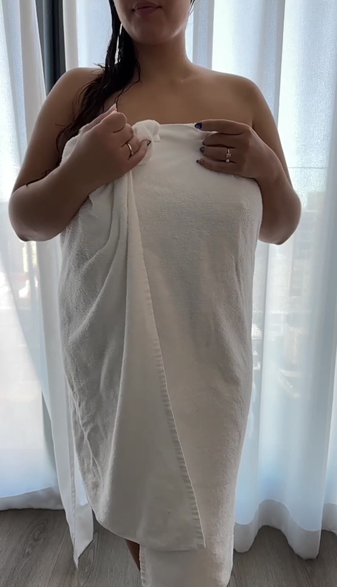 Can I drop the towel in front of you?