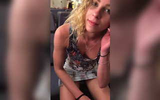 Horny girl feels no shame and gives me a nice blowjob during our train trip