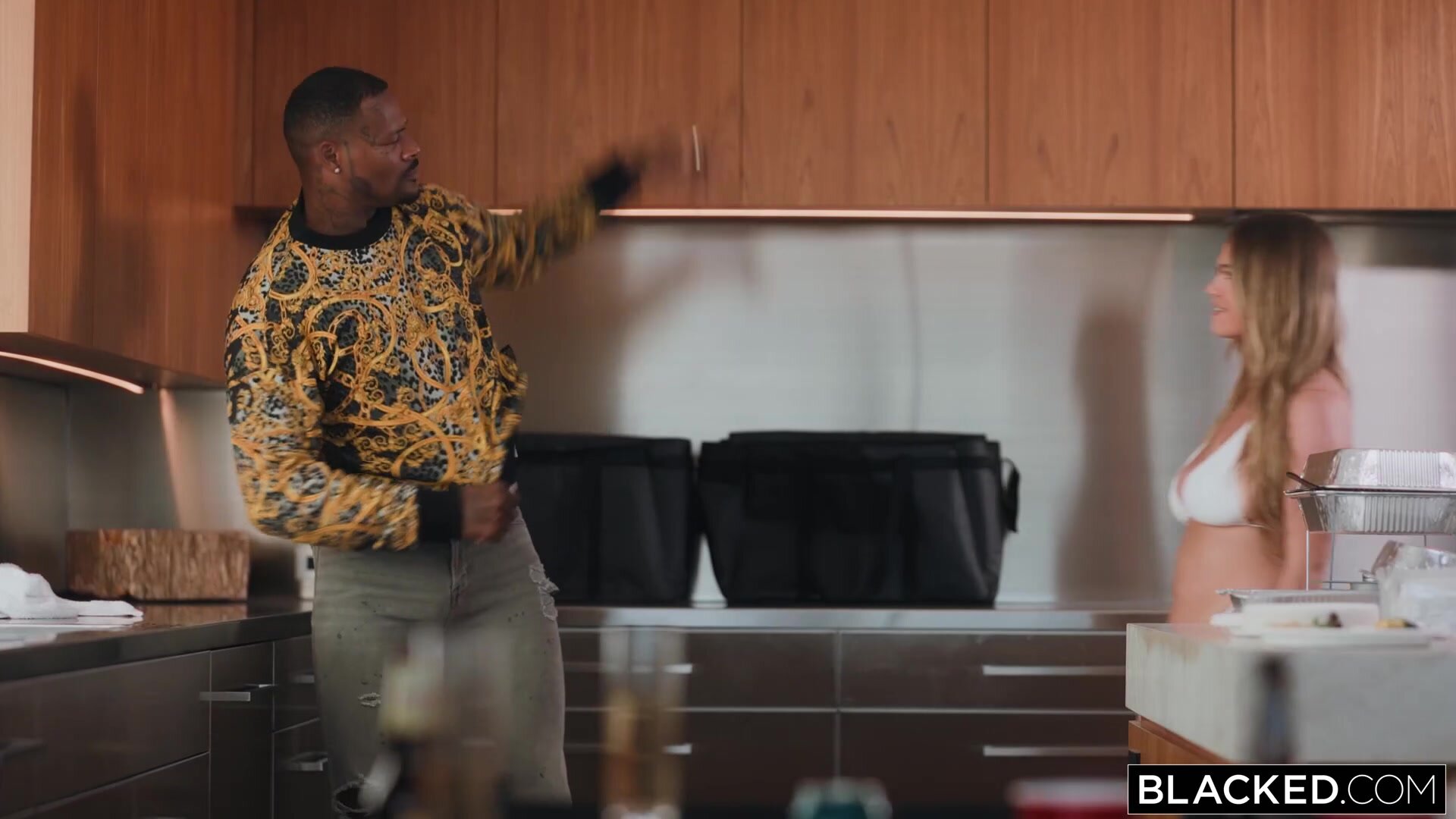 Angie's first anal for Blacked