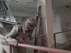 Pyramid Head roughly fucks hot Nurse from Silent Hill from behind