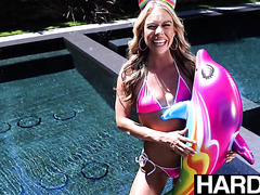 Hot girl with nice ass gets anally railed by her friend's big cock