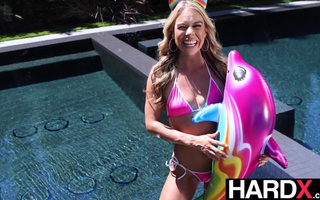 Hot girl with nice ass gets anally railed by her friend's big cock