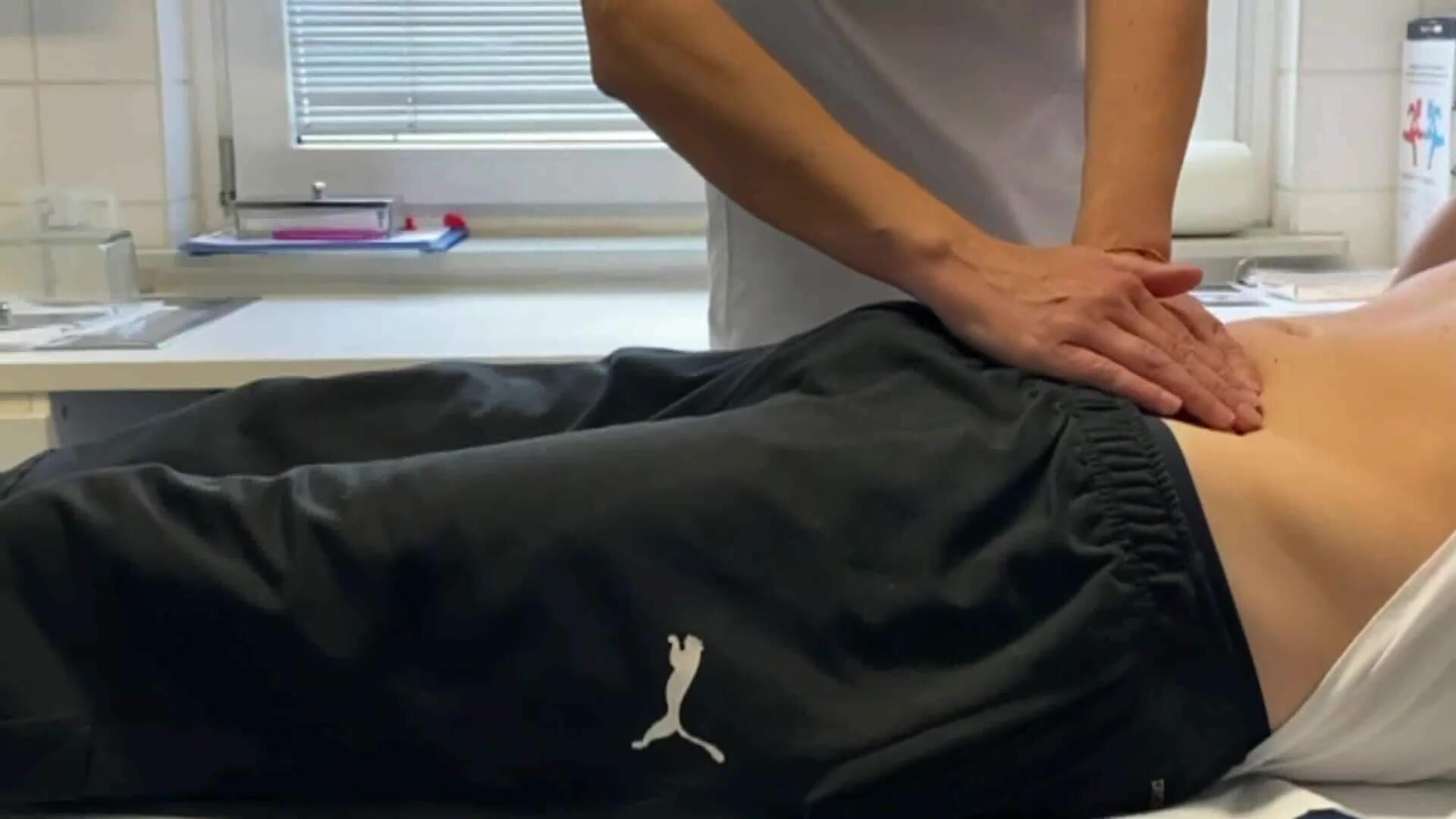 Nurse helps with semen retention and milks out the sperm.