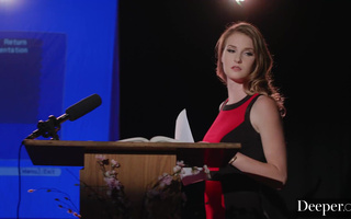 Blonde rides his penis with much penis and touches it all the time