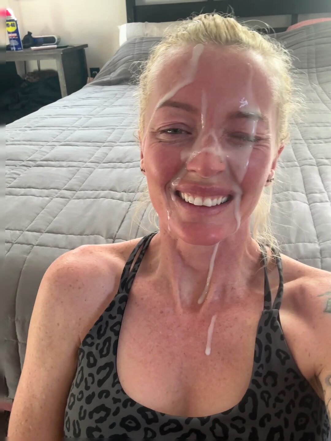 Post workout facial. Didn’t even have time to take off my clothes.