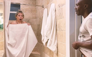 Curvy latina MILF gets her wet pussy pounded by a stud's big black cock