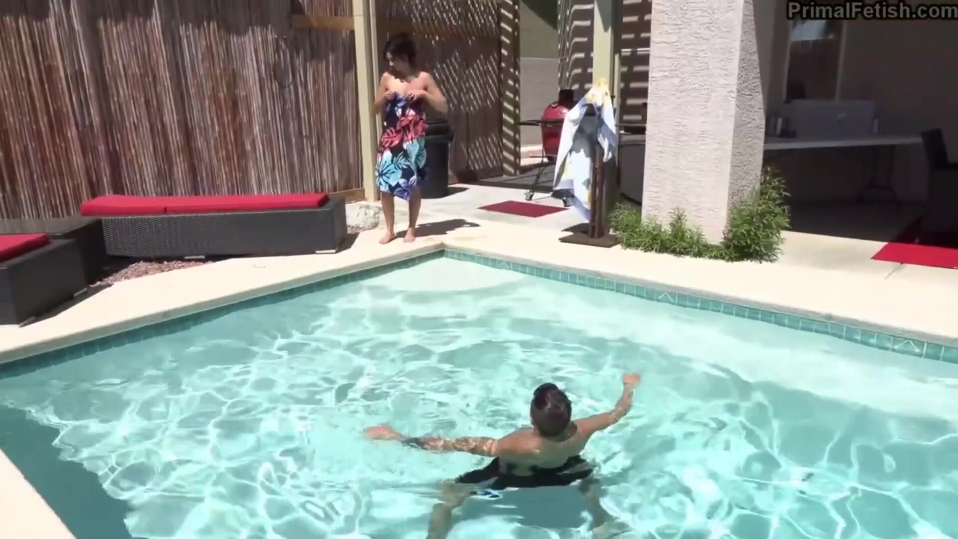 Your big tits step mom decides she's a nudist now
