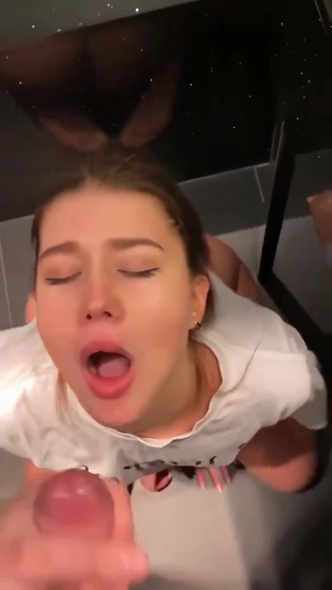 Slut gets a big facial