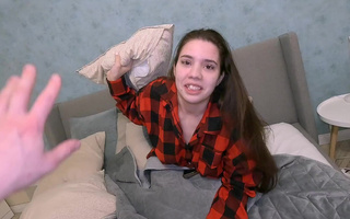 POV fuck with teen Russian pale brunette after some play