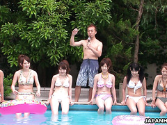 Blowjob and squirting party with cute Japanese amateurs