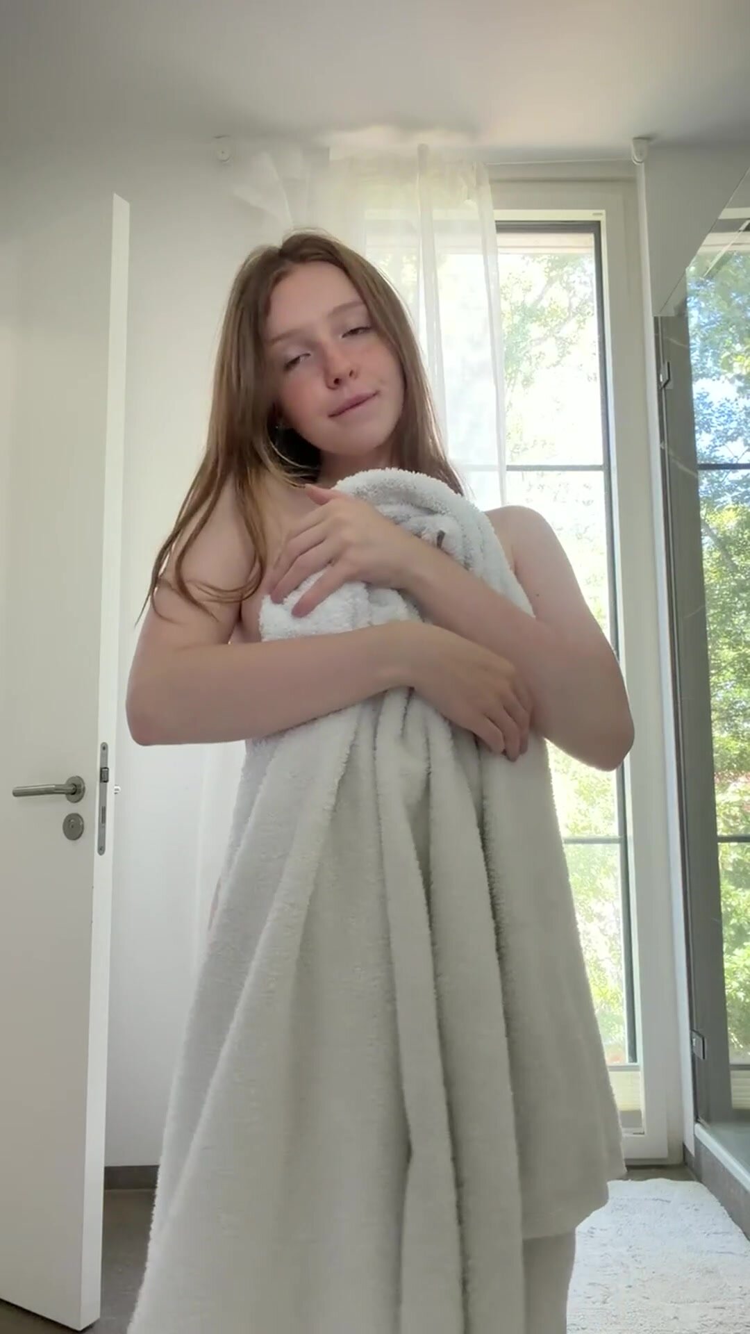 Oops... the towel slipped