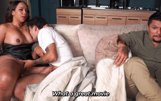Curvy amateur latina makes stepson feel good while her hubby has no clue