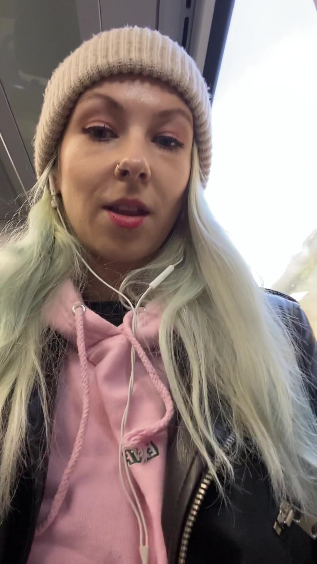 Teasing on a train