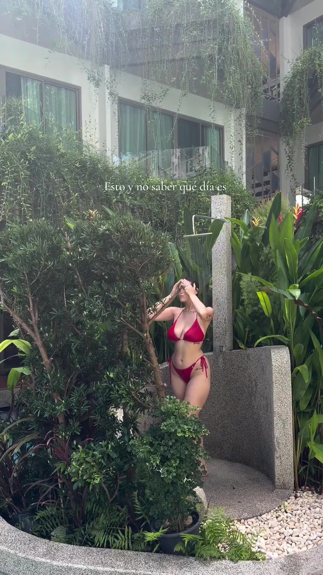 filling out her bikini