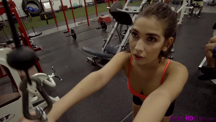 GYM POV with tight and young fitness hottie Olivia Nova
