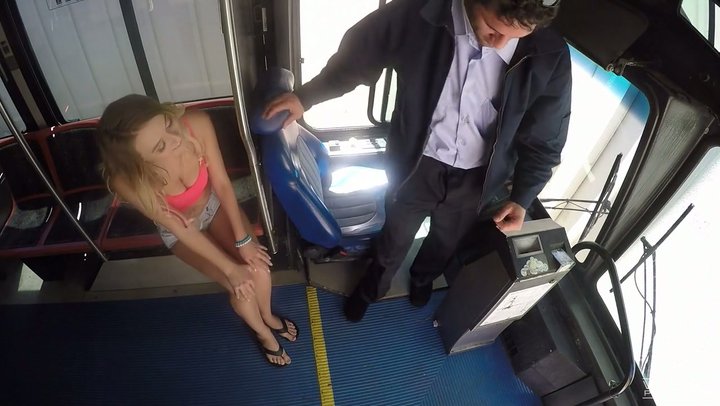Bus driver gets seduced by curvy Polish blondie Natalia Starr