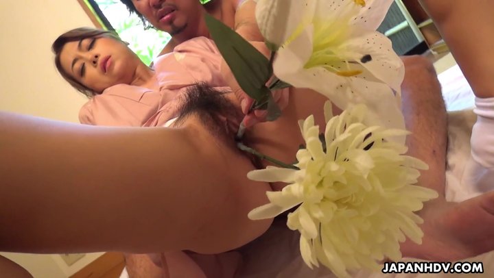 Maki Hojo S Hairy Asian Pussy Used As A Vase For Flowers My Xxx Hot Girl