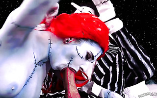 Jack Skelligton makes out with Sally in Nightmare before Xmas porn parody