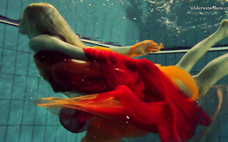 Exquisite underwater show with naughty teen Nastya