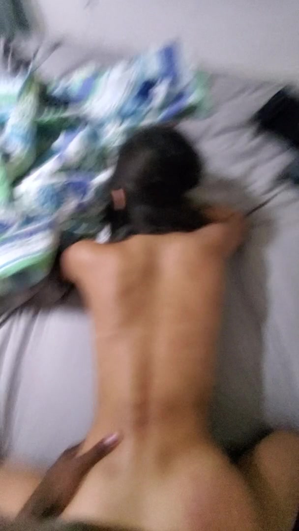 Korean student takes a Big Cock surprise while under the blanket