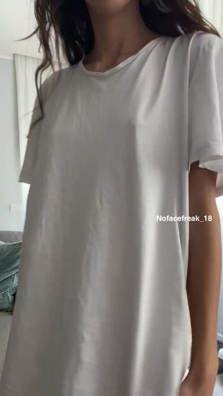 Taking off my panties before my shirt to tease you a bit