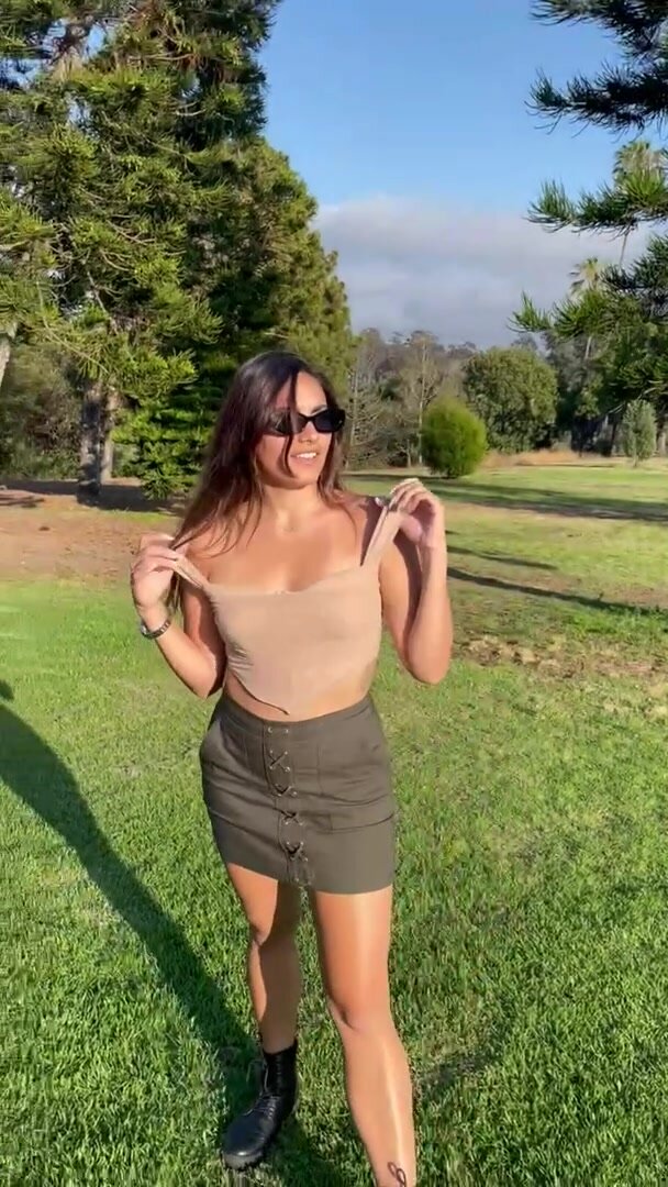 I Love Flashing My Perky Tits In Public