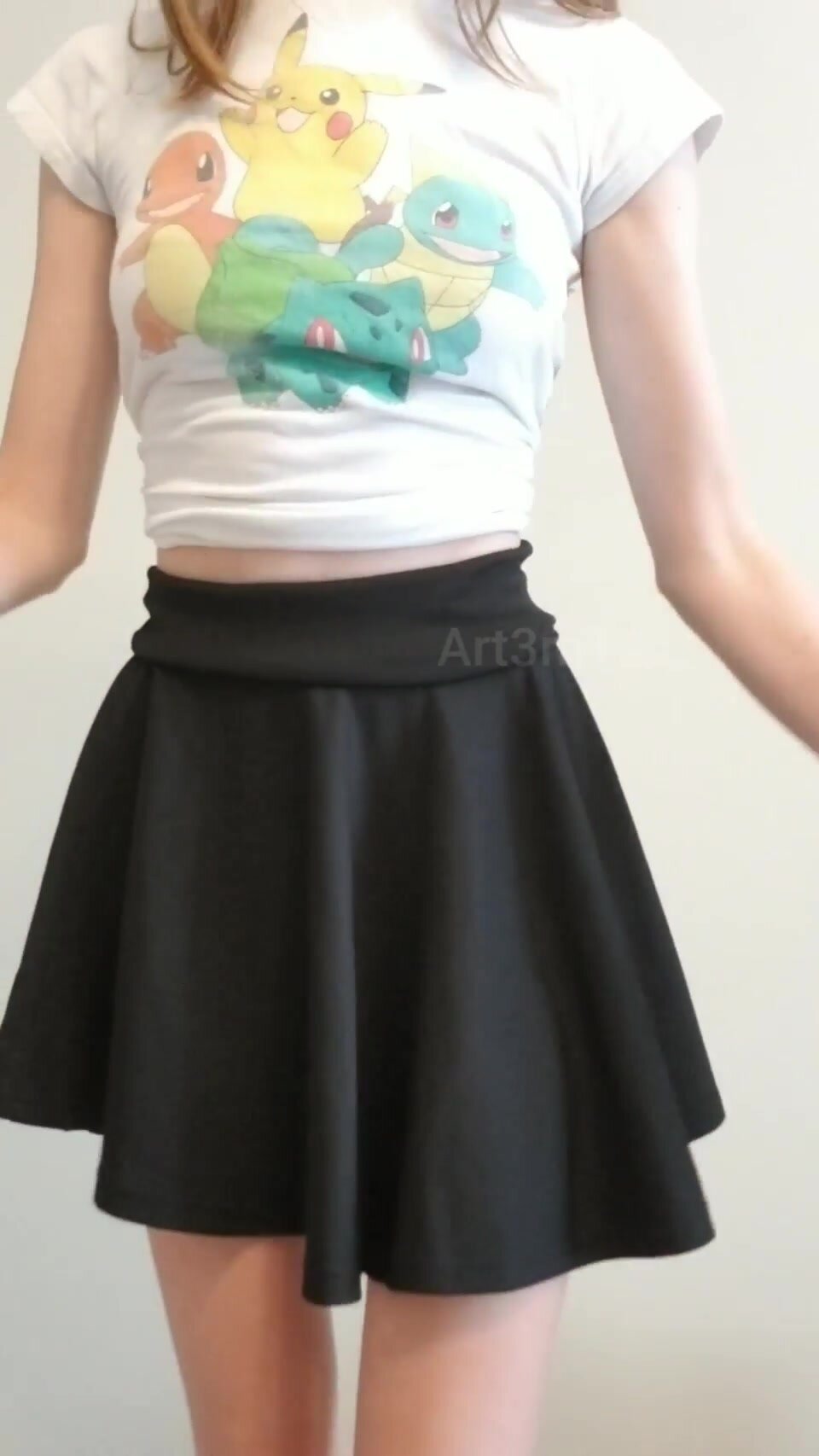 This skirt may look cute and innocent, but the lack of panties makes it naughty