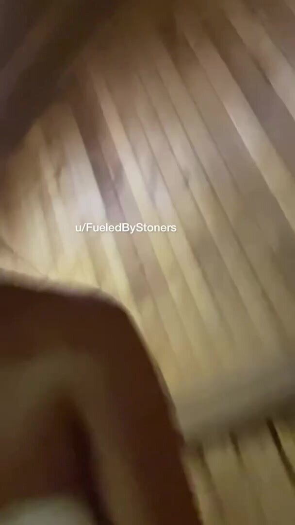 Built up the courage to show off at the gym sauna