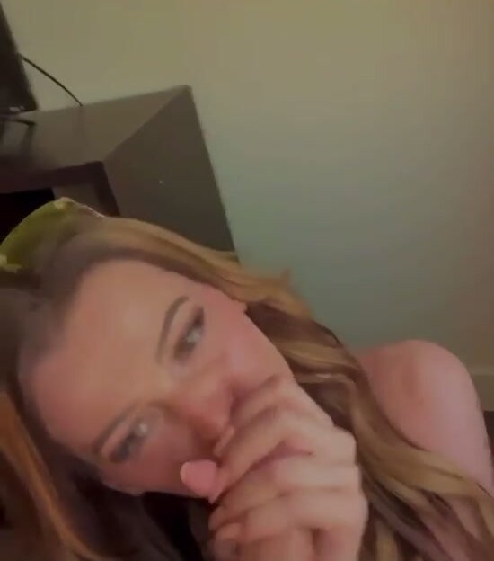 cute blonde sucks dick after making him nut on her face