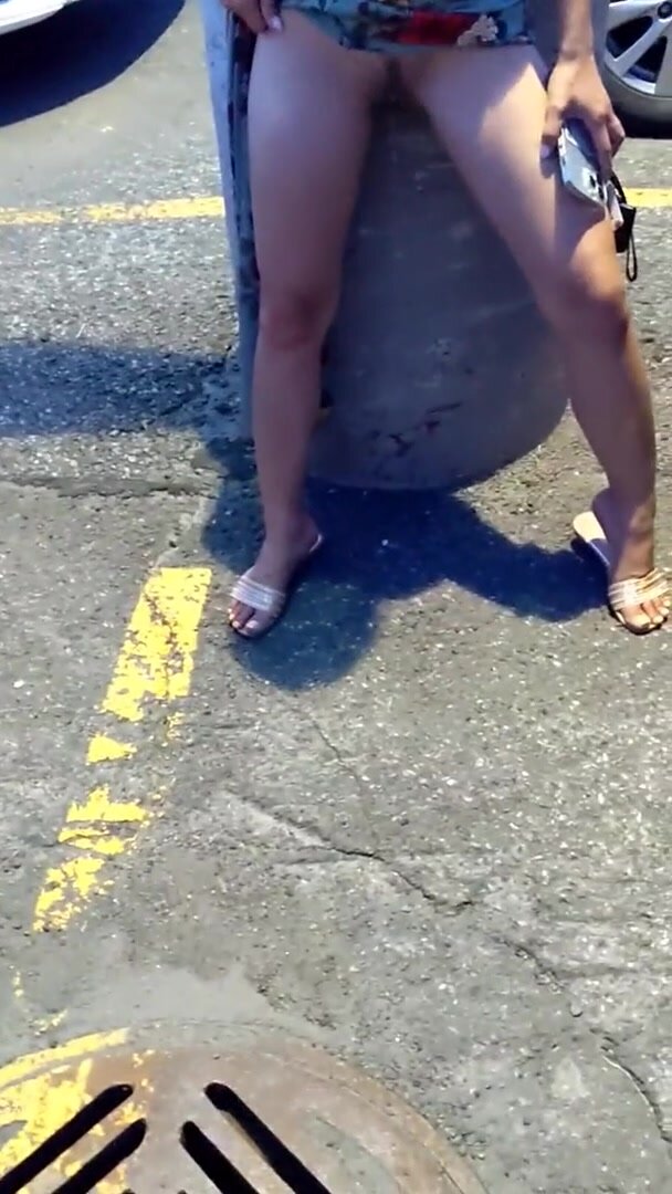 Peeing in the parking lot