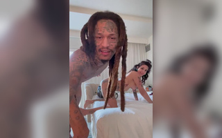 Savage Rastafarian with an Extreme Size Dick Fucks His Tattooed GF On Camera