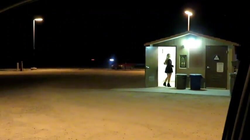 Dared to get naked at the rest stop before going back to the car.